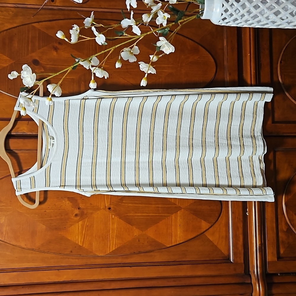 Max Studio Women's Striped Sleeveless Knit Shift Dress XL NWOT - Picture 2 of 7